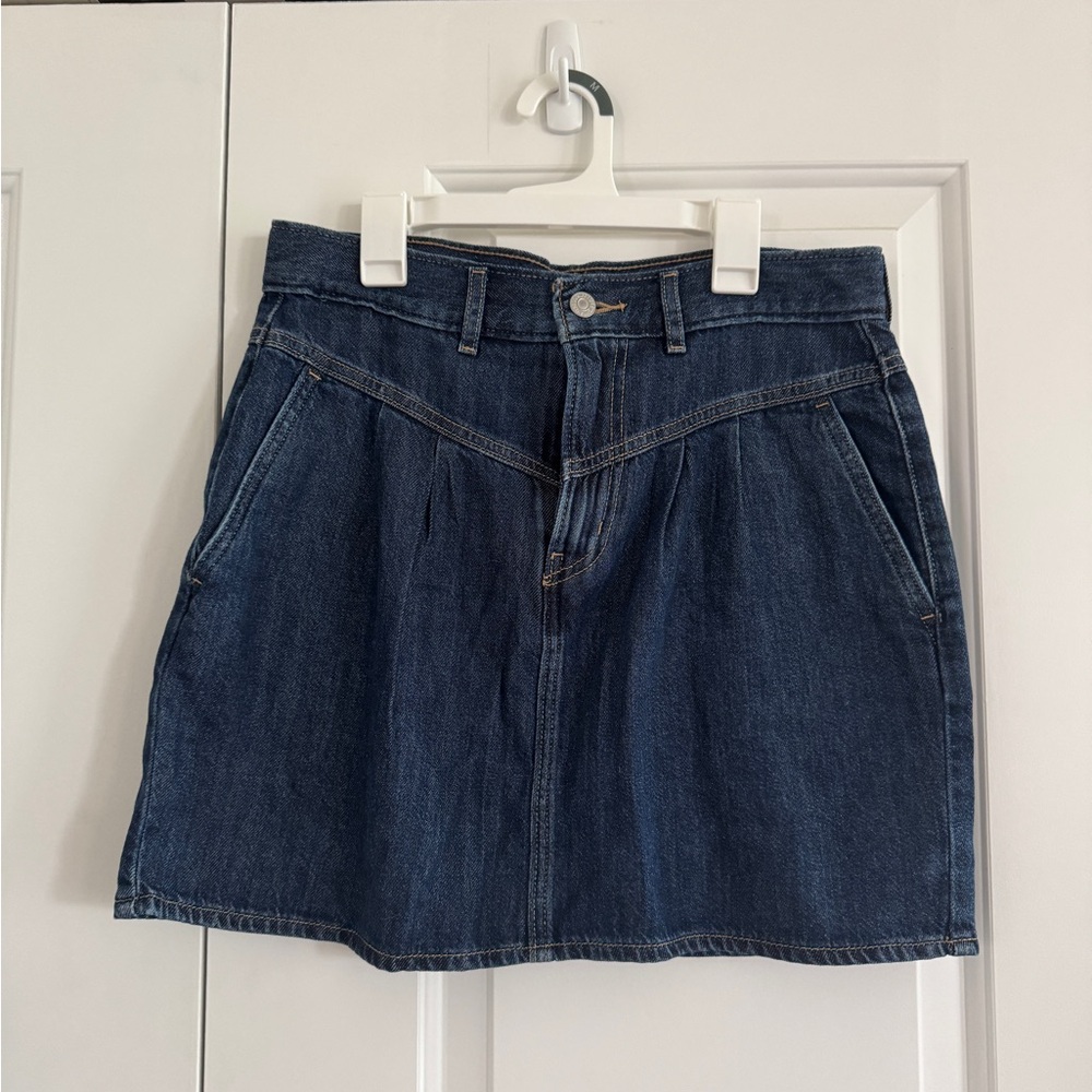 Levi's Blue A-Line Mini Skirt for Work